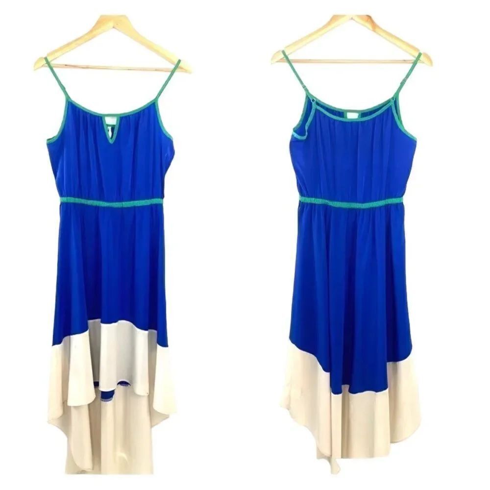 Willow & Clay green blue colorblock dress small